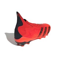 Бутсы Adidas Predator Freak+ Fg красные с черным